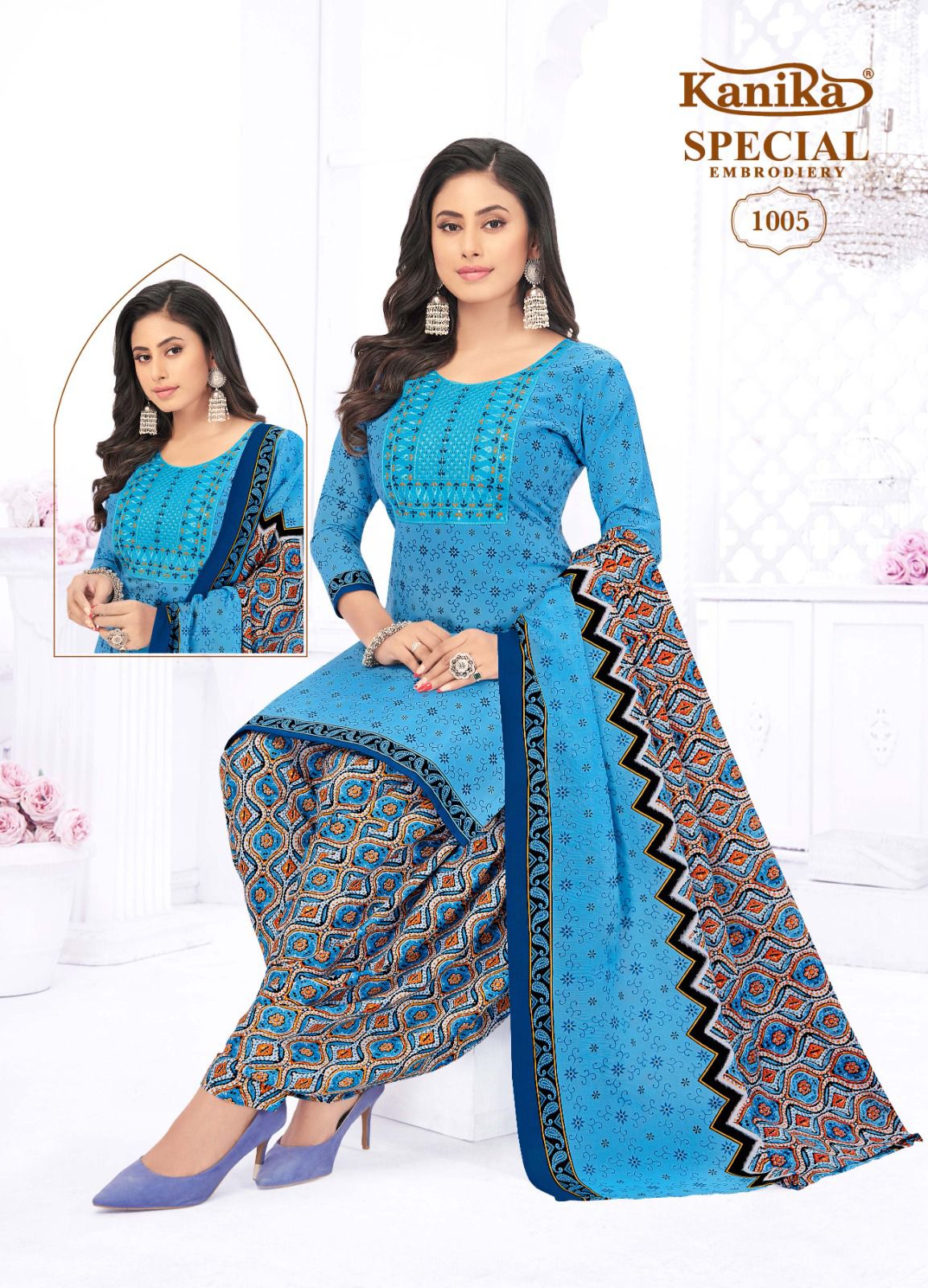 Kanika Special Embroidery Vol 1 Cotton Wholesale Readymade Salwar Suits Catalog — Wholesale Salwar Suits, MPA wholesale from Surat - Gallery Image 4