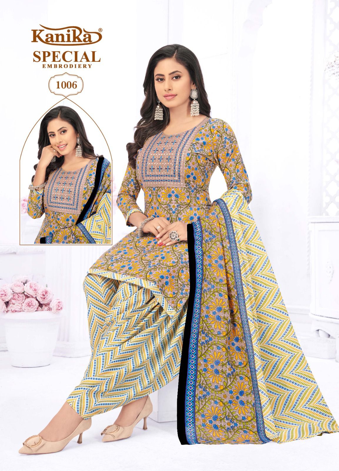 Kanika Special Embroidery Vol 1 Cotton Wholesale Readymade Salwar Suits Catalog — Wholesale Salwar Suits, MPA wholesale from Surat - Gallery Image 7