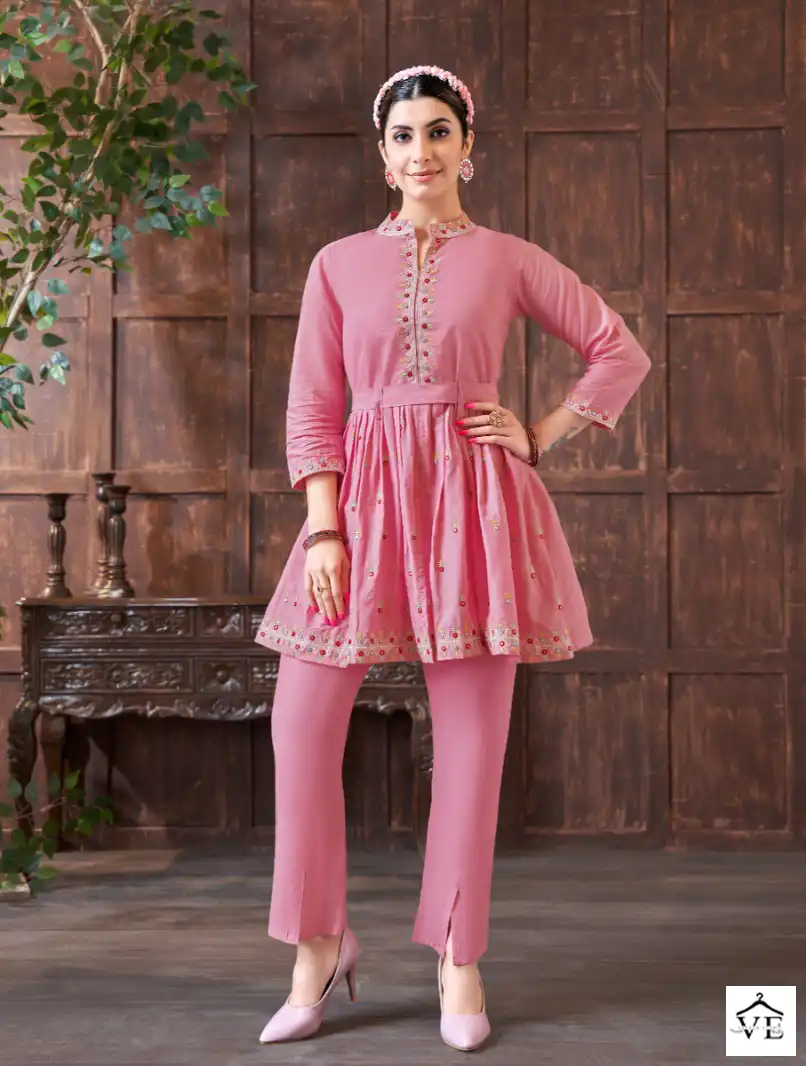 Vardan Ethnic Stella Mal Cotton Wholesale Coat Pant Set Catalog — Wholesale Kurtis, MPA wholesale from Surat - Gallery Image 2