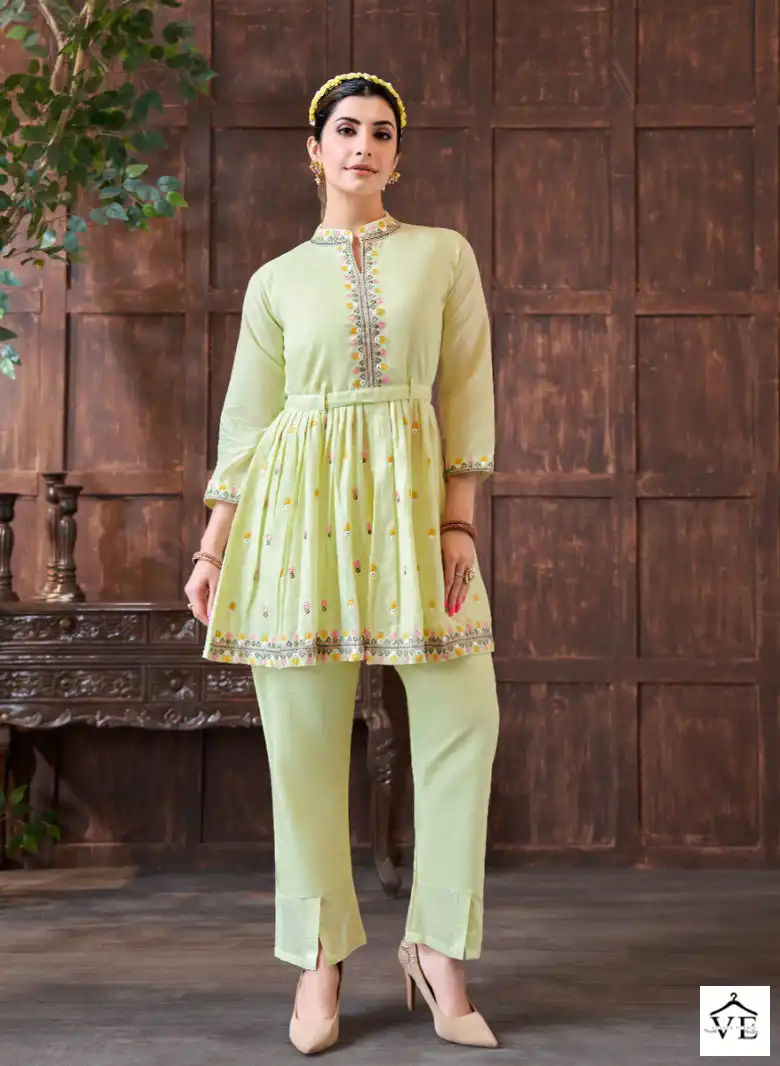 Vardan Ethnic Stella Mal Cotton Wholesale Coat Pant Set Catalog — Wholesale Kurtis, MPA wholesale from Surat - Gallery Image 3