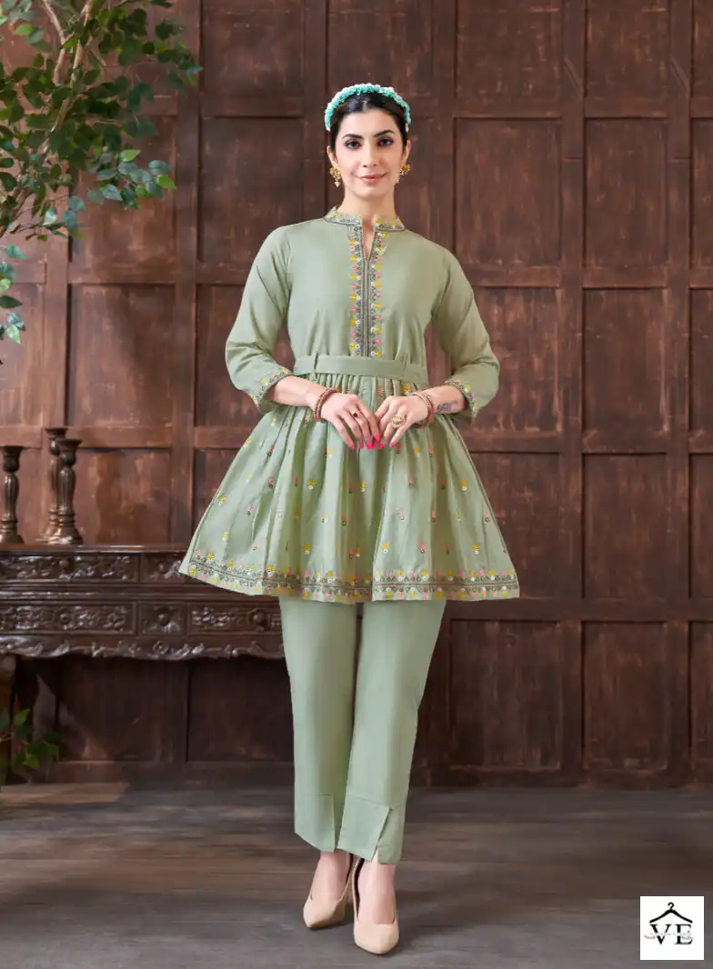Vardan Ethnic Stella Mal Cotton Wholesale Coat Pant Set Catalog — Wholesale Kurtis, MPA wholesale from Surat - Gallery Image 6