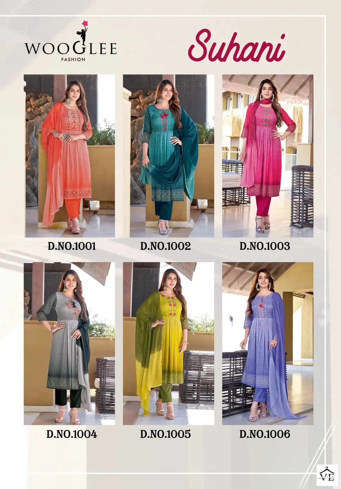 Wooglee Suhani Georgette Wholesale Readymade Suits Catalog — Wholesale Salwar Suits, MPA wholesale from Surat — view 7