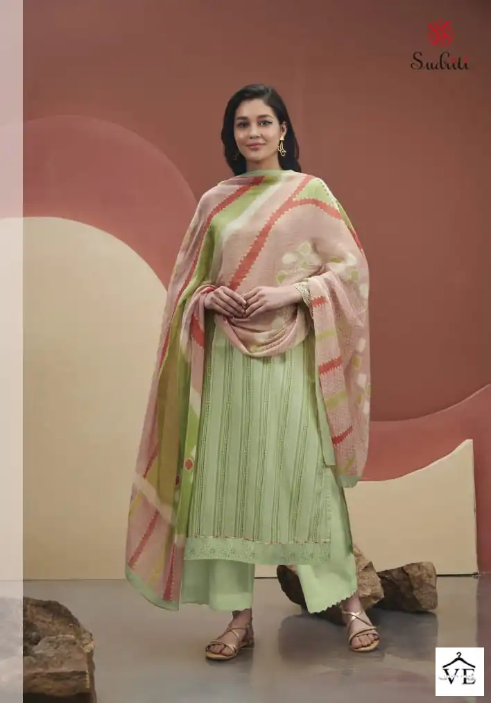 Sudriti Summer Stripes Cambric Comb Wholesale Designer Salwar Suit Catalog — Wholesale Salwar Suits, MPA wholesale from Surat - Gallery Image 4