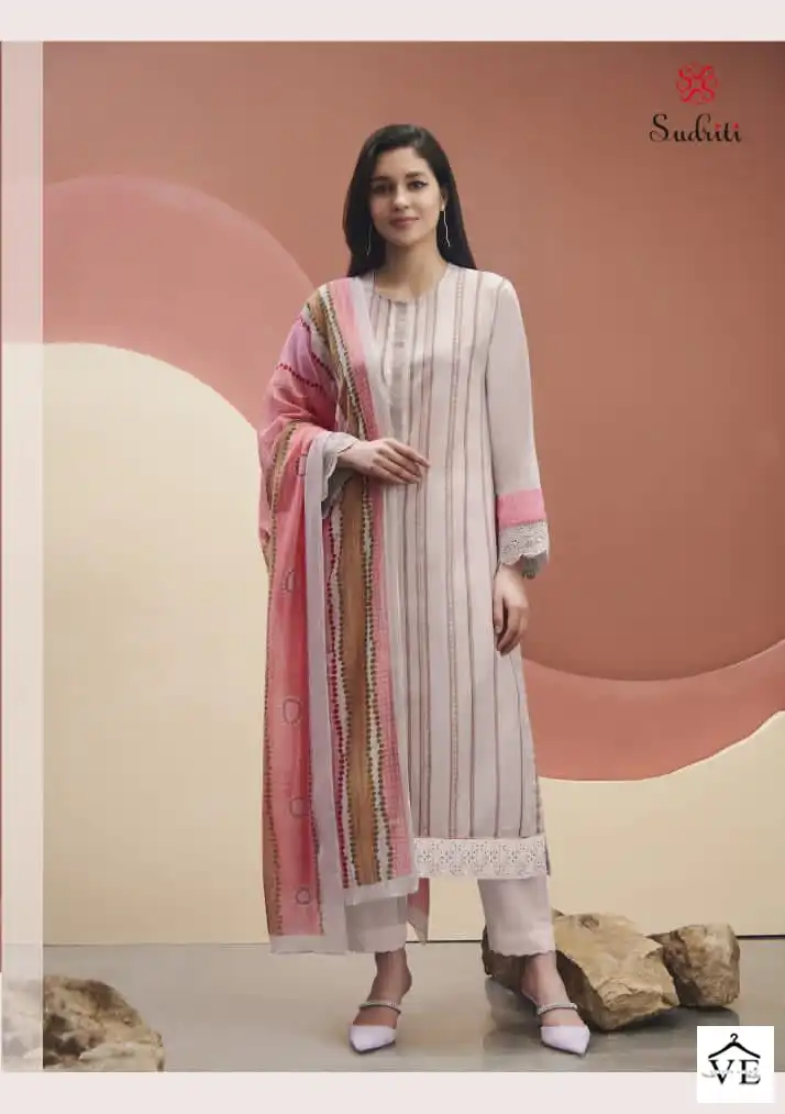 Sudriti Summer Stripes Cambric Comb Wholesale Designer Salwar Suit Catalog — Wholesale Salwar Suits, MPA wholesale from Surat - Gallery Image 6