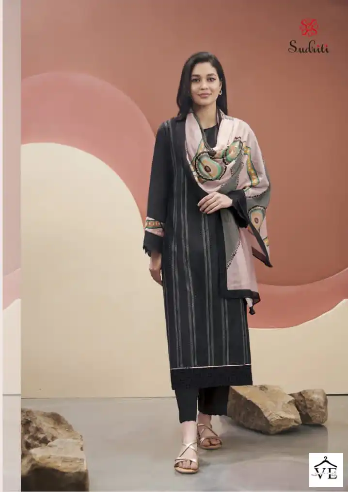 Sudriti Summer Stripes Cambric Comb Wholesale Designer Salwar Suit Catalog — Wholesale Salwar Suits, MPA wholesale from Surat - Gallery Image 8
