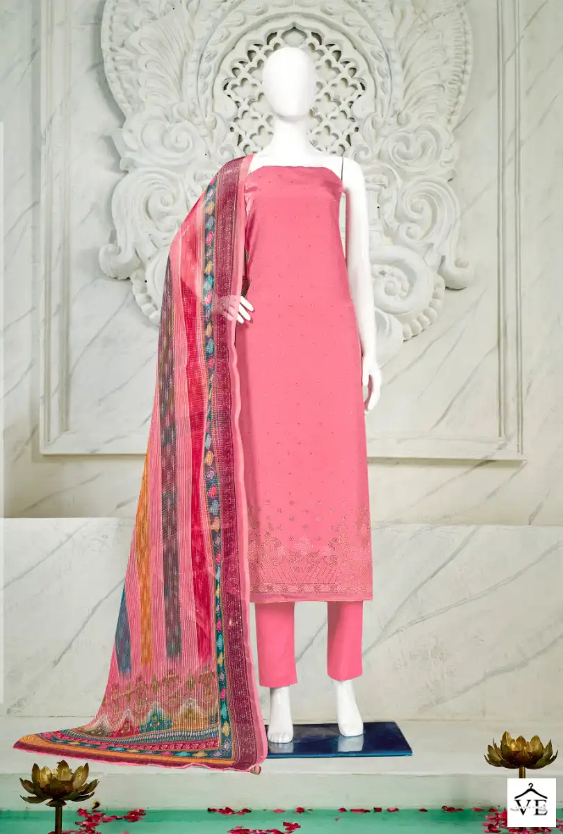Bipson Swarovski 2152 Pure French Creape Print Wholesale Salwar Suit Catalog — Wholesale Salwar Suits, MPA wholesale from Surat - Gallery Image 3