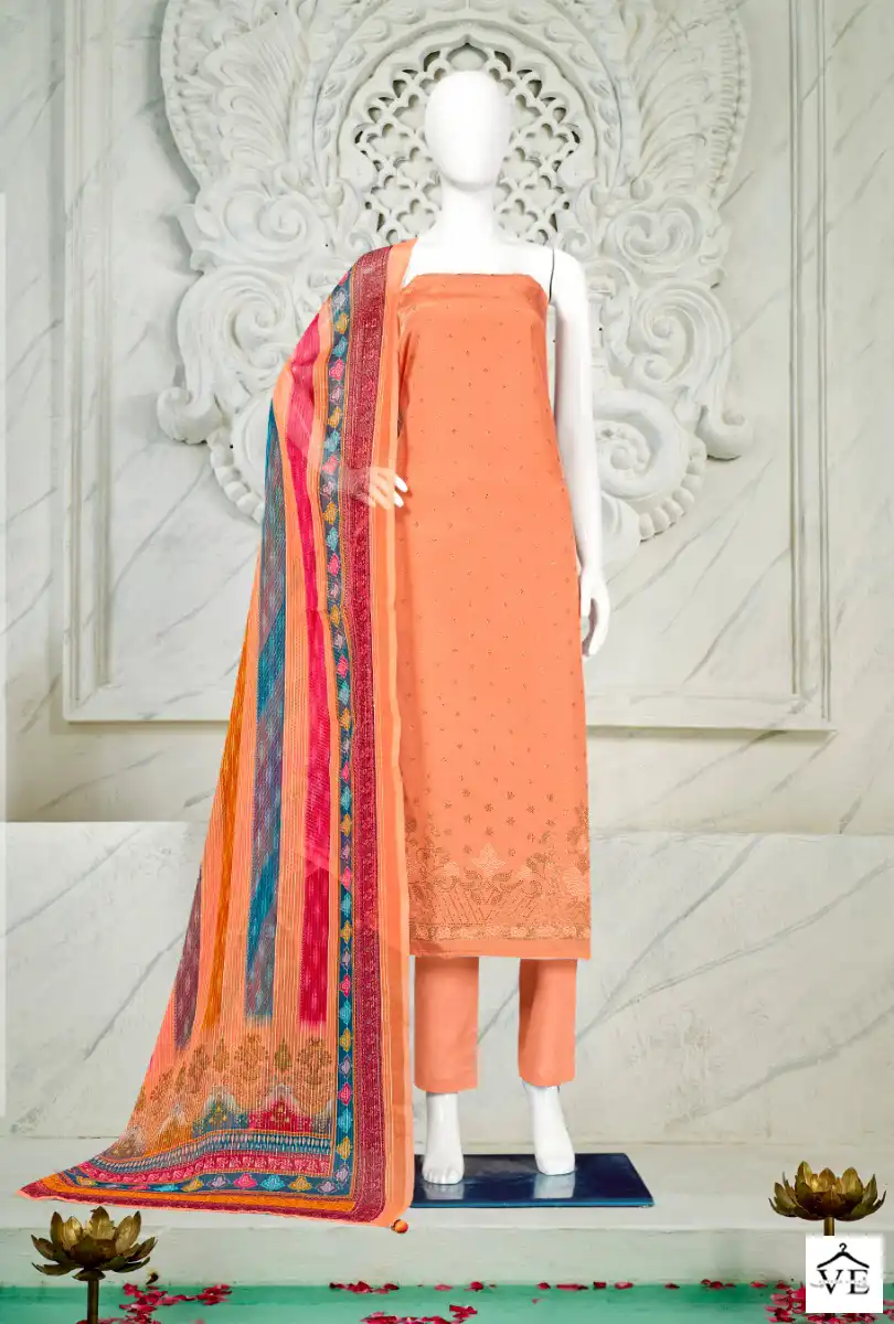 Bipson Swarovski 2152 Pure French Creape Print Wholesale Salwar Suit Catalog — Wholesale Salwar Suits, MPA wholesale from Surat - Gallery Image 4
