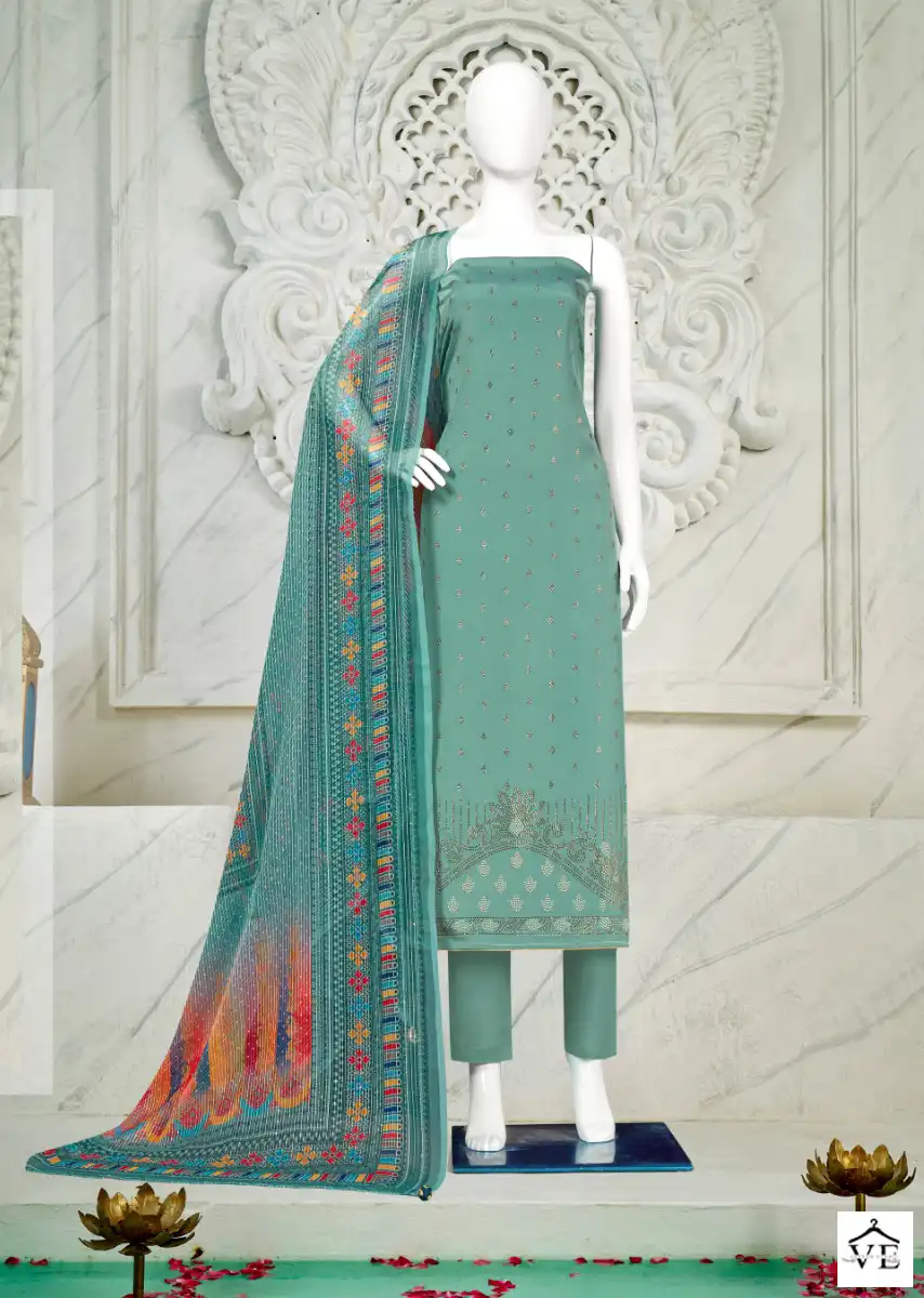 Bipson Swarovski 2154 Pure French Creape Print Wholesale Salwar Suit Catalog — Wholesale Salwar Suits, MPA wholesale from Surat - Gallery Image 3
