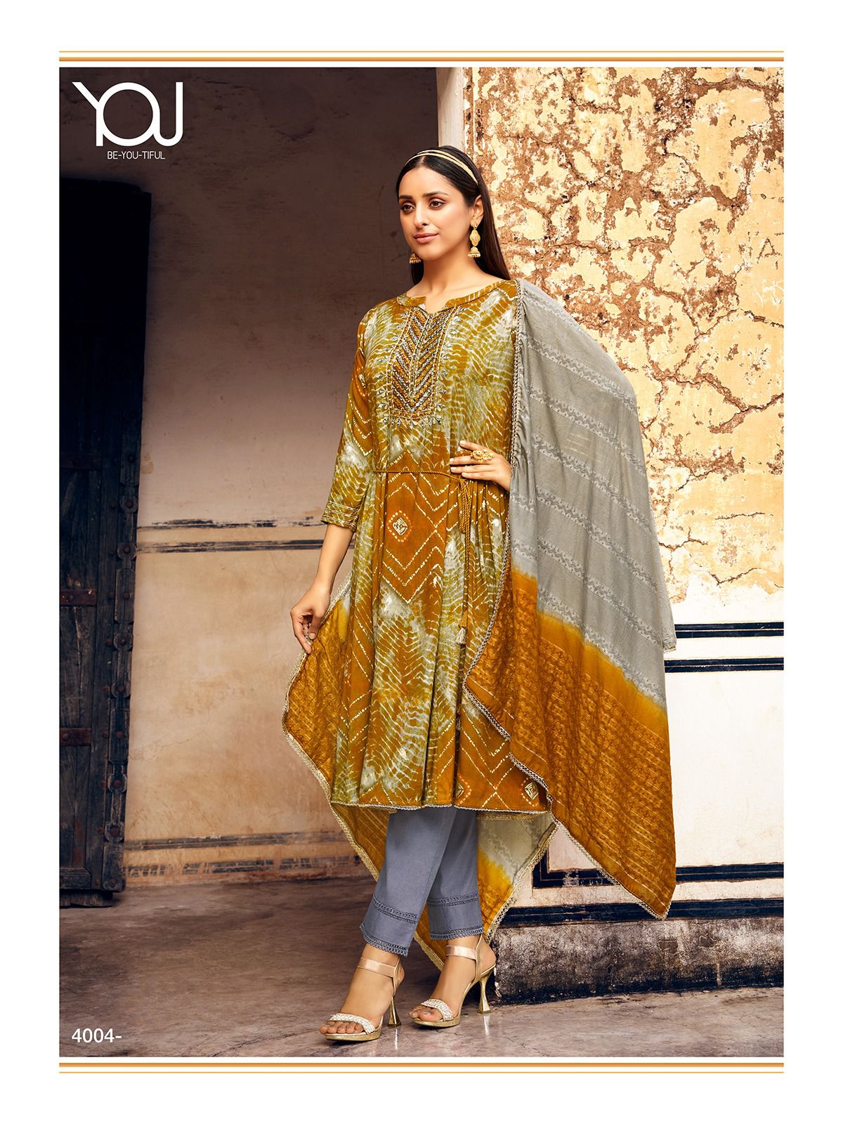 Wanna Saheba Naira Rayon Festive Gold Print Wholesale Readymade Salwar Suit Catalog — Wholesale Salwar Suits, Eba Lifestyle wholesale from Surat — view 5