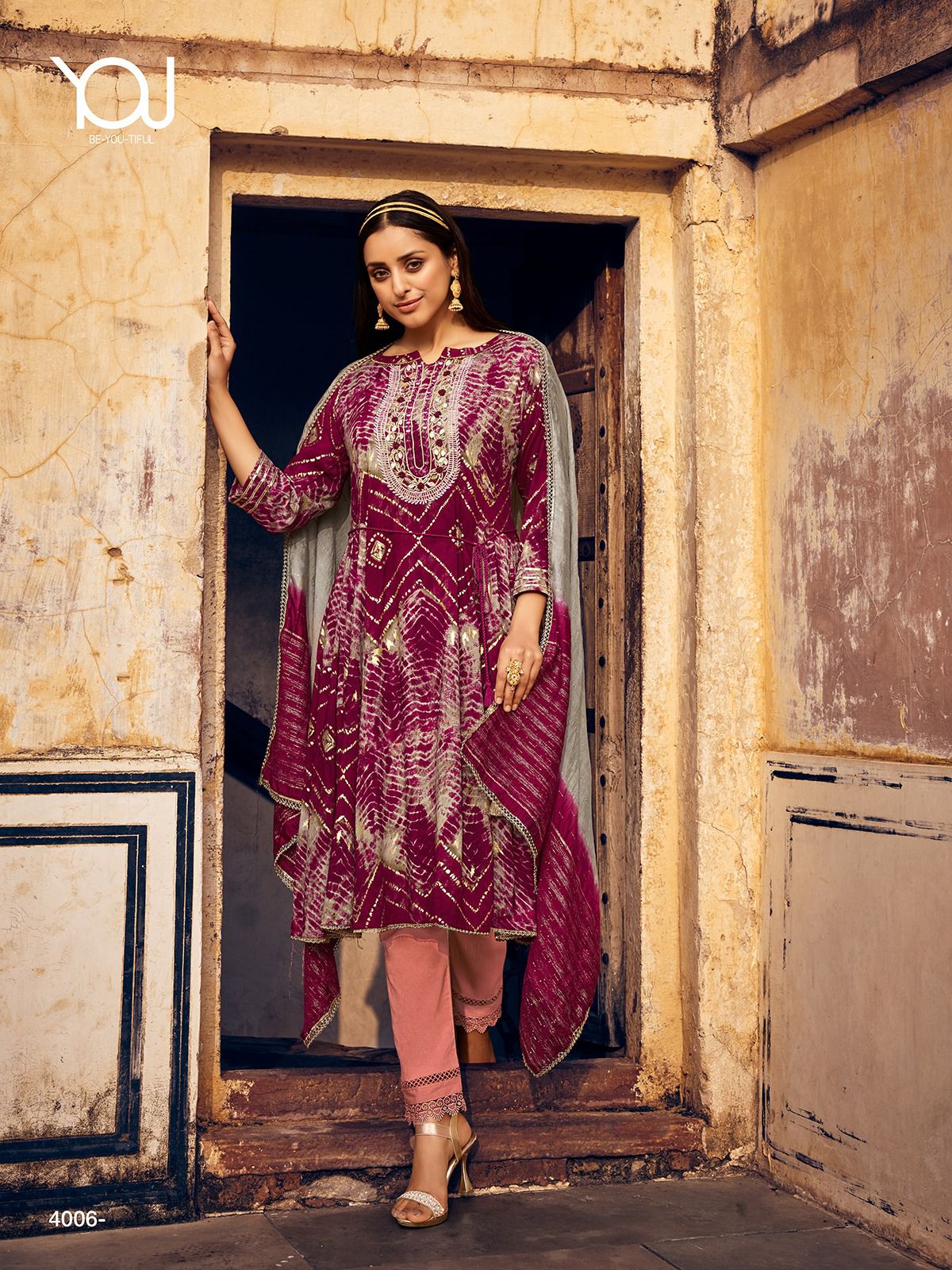 Wanna Saheba Naira Rayon Festive Gold Print Wholesale Readymade Salwar Suit Catalog — Wholesale Salwar Suits, Eba Lifestyle wholesale from Surat — view 6