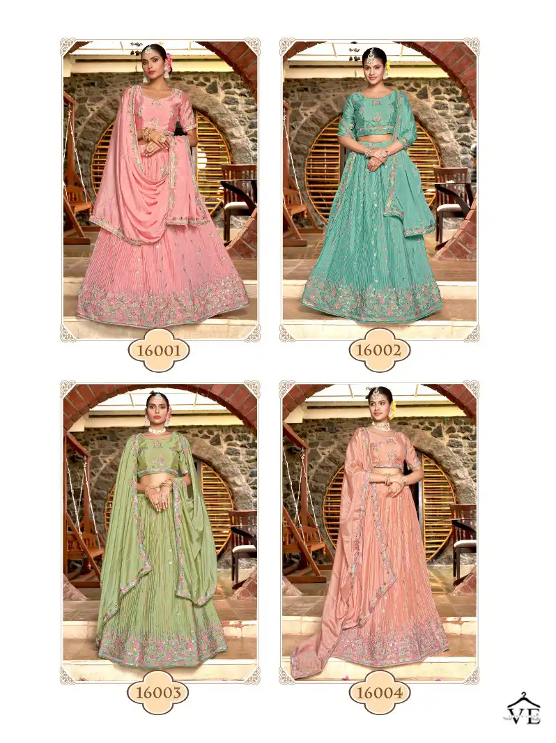 Varni Saheli Chinon Crushed Wholesale Lehenga Catalog — Wholesale Lehenga, MPA wholesale from Surat — view 5