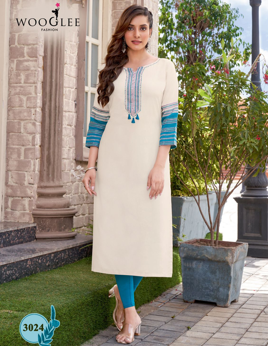 Wooglee Salonee Vol 4 Heavy Rayon Wholesale Kurtis Catalog — Wholesale Kurtis, MPA wholesale from Surat — view 1