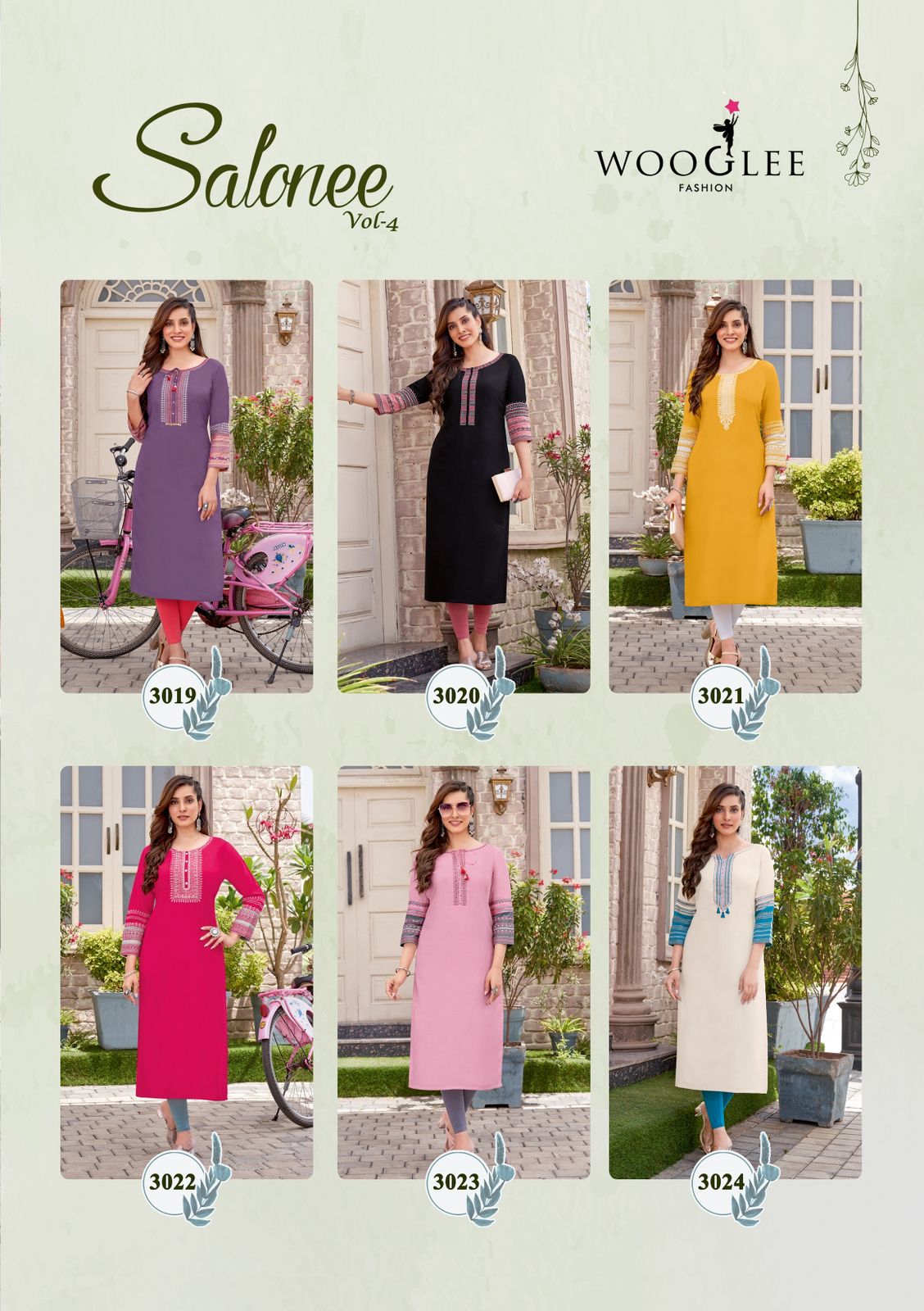 Wooglee Salonee Vol 4 Heavy Rayon Wholesale Kurtis Catalog — Wholesale Kurtis, MPA wholesale from Surat — view 7