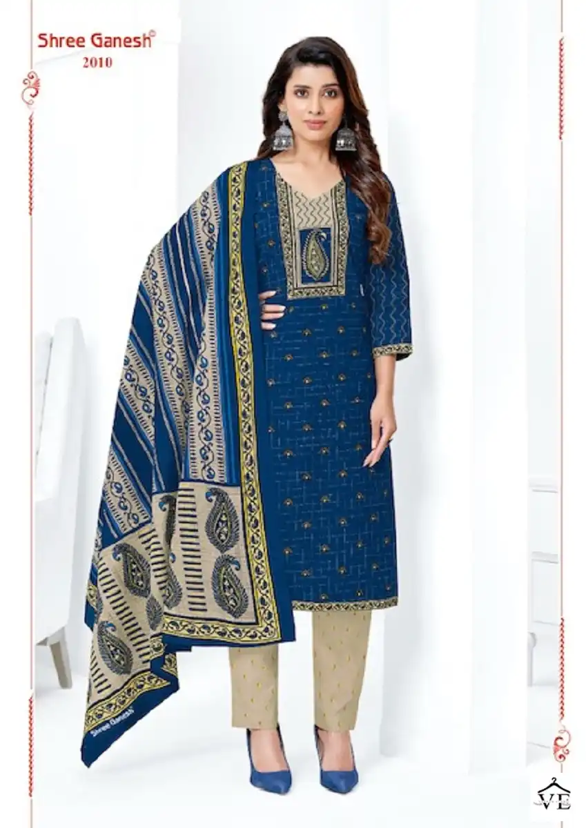 Shree Ganesh Samaira Vol 10 Pure Cotton Wholesale Readymade Suits Catalog — Wholesale Salwar Suits, MPA wholesale from Surat - Gallery Image 9