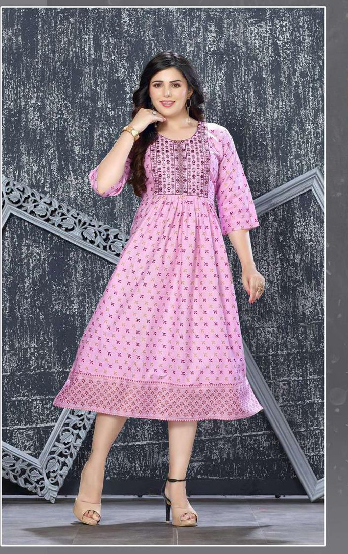 Beauty Queen Senorita Vol 15 Heavy 14 Kg Two Tone Rayon Wholesale Long Kurti Catalog — Wholesale Kurtis, MPA wholesale from Surat - Gallery Image 2