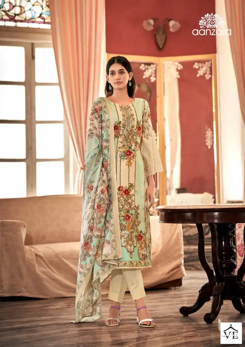 Anzara Shiddat Lawn Cotton Wholesale Pakistani Salwar Suit Catalog — Wholesale Salwar Suits, MPA wholesale from Surat - Gallery Image 3