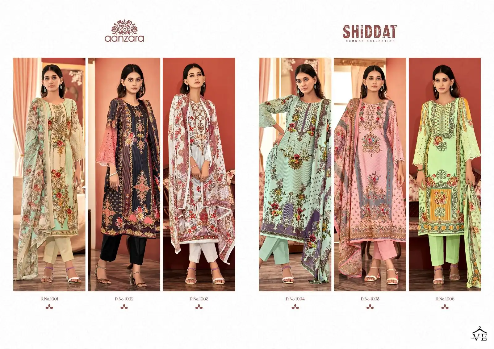 Anzara Shiddat Lawn Cotton Wholesale Pakistani Salwar Suit Catalog — Wholesale Salwar Suits, MPA wholesale from Surat — view 7