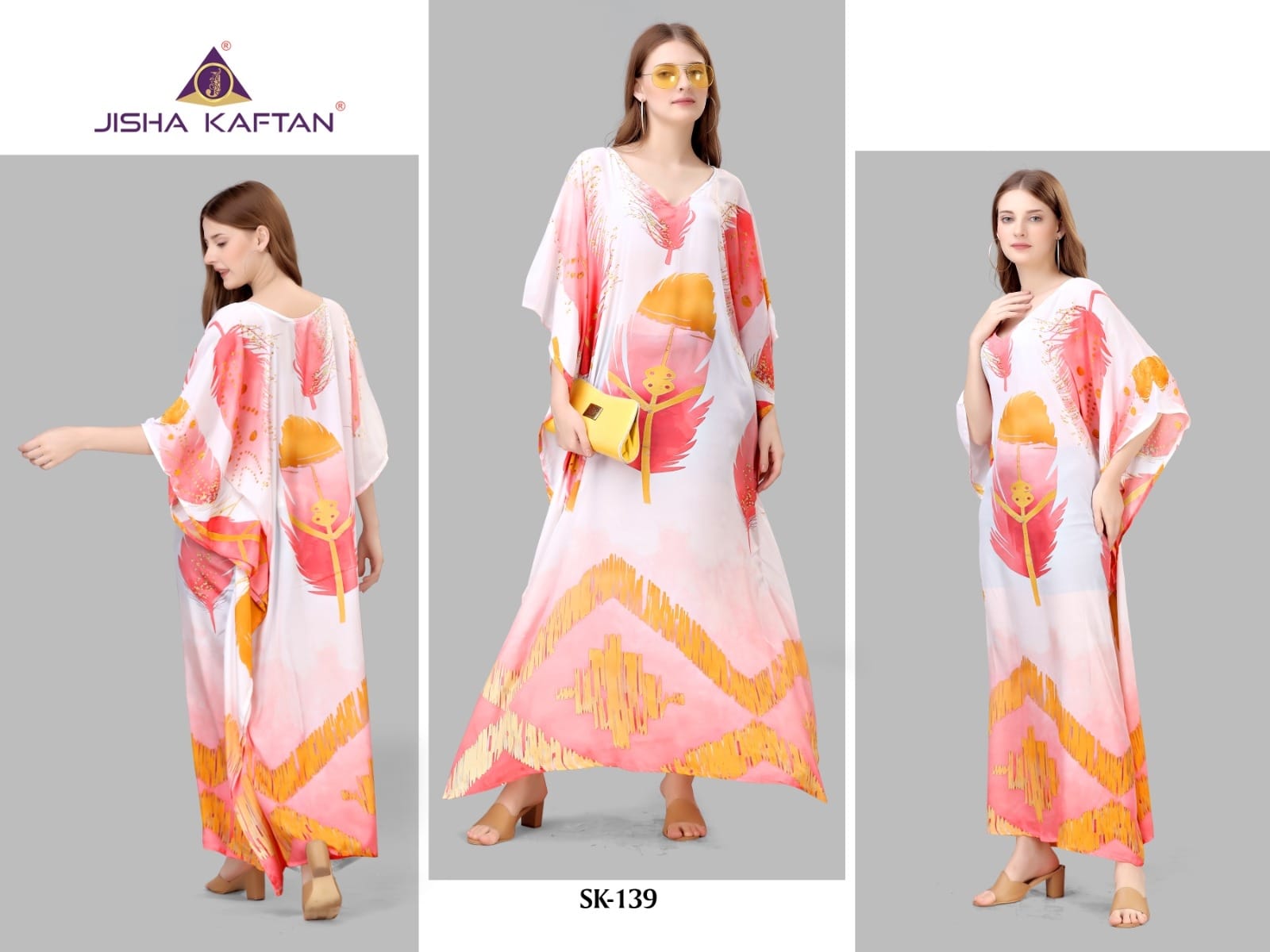 Vardan Ethnic Silk Kaftan Volume 5 Feather Silk Wholesale Kaftan Kurtis Catalog — Wholesale Kurtis, MPA wholesale from Surat — view 5