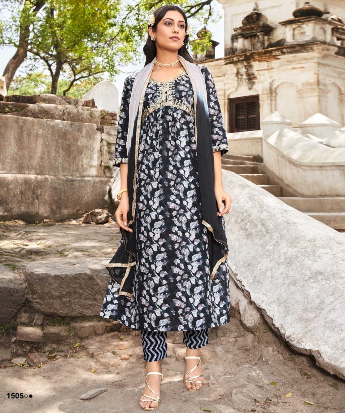 Wanna Siyaahi Fancy Cotton Prints Wholesale Readymade Salwar Suit Catalog — Wholesale Salwar Suits, MPA wholesale from Surat — view 1