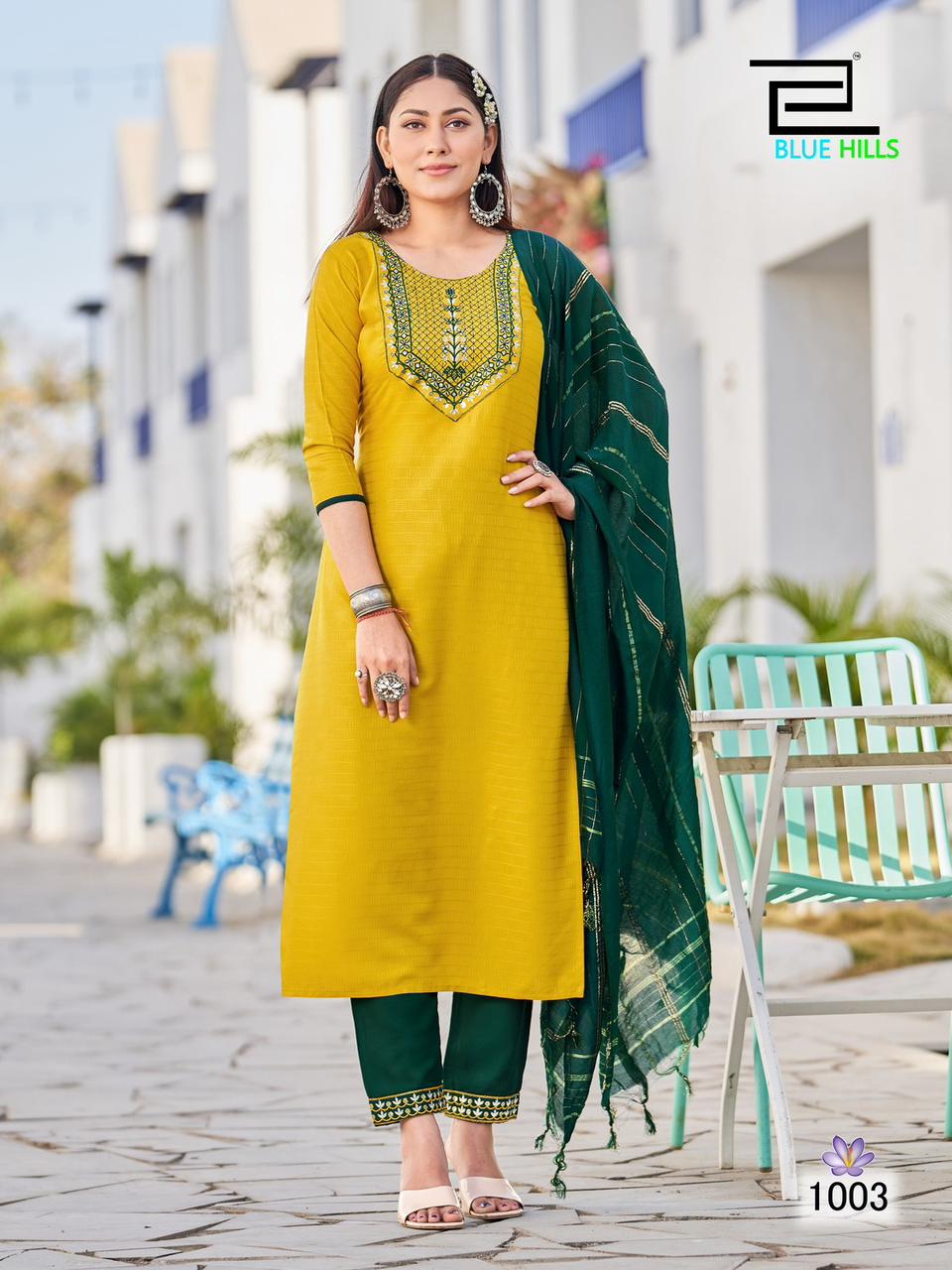 Blue Hills Skyline Vol 15 Viscose Dobby Wholesale Readymade Salwar Suit Catalog — Wholesale Salwar Suits, MPA wholesale from Surat - Gallery Image 2