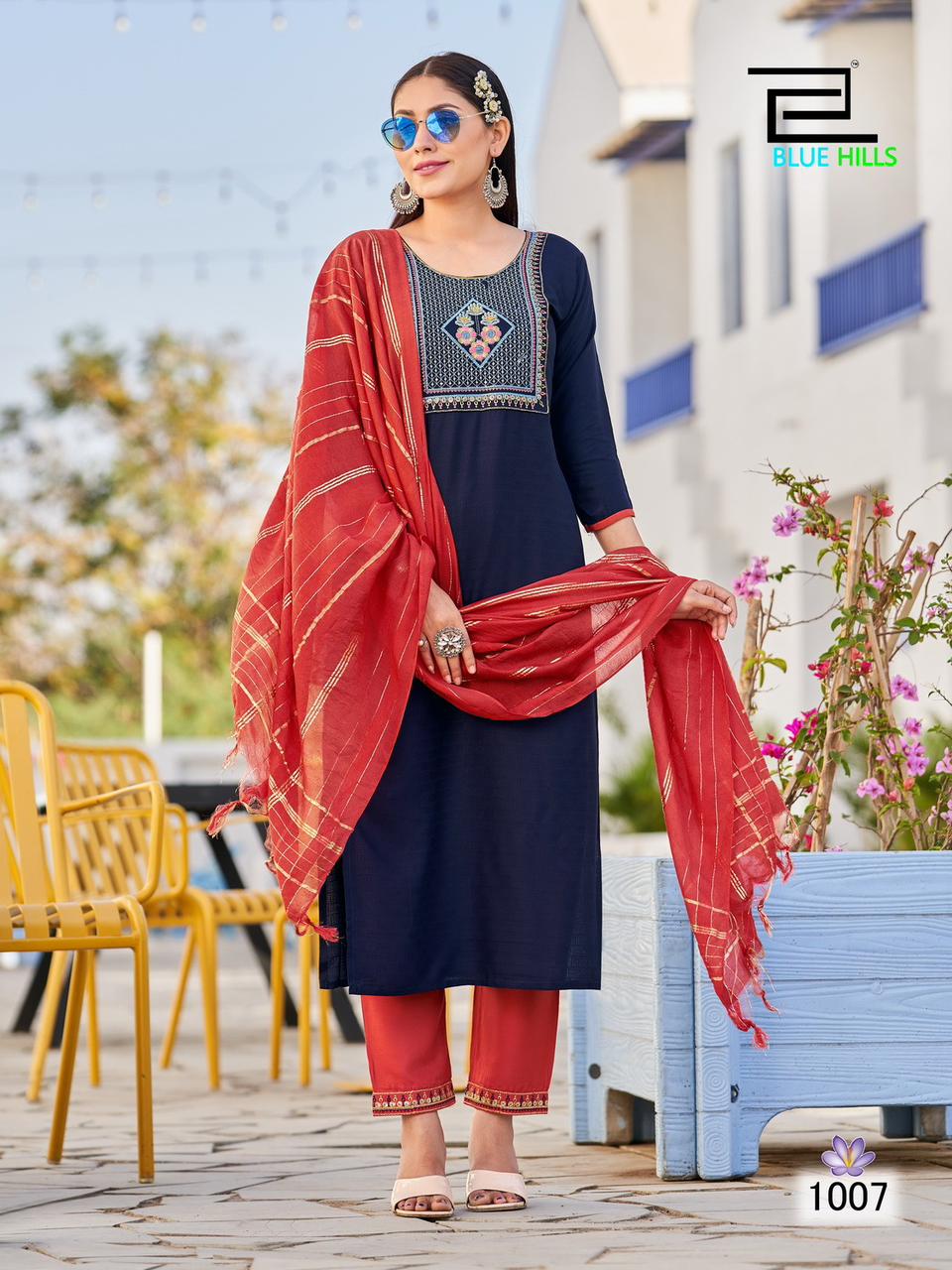 Blue Hills Skyline Vol 15 Viscose Dobby Wholesale Readymade Salwar Suit Catalog — Wholesale Salwar Suits, MPA wholesale from Surat - Gallery Image 4