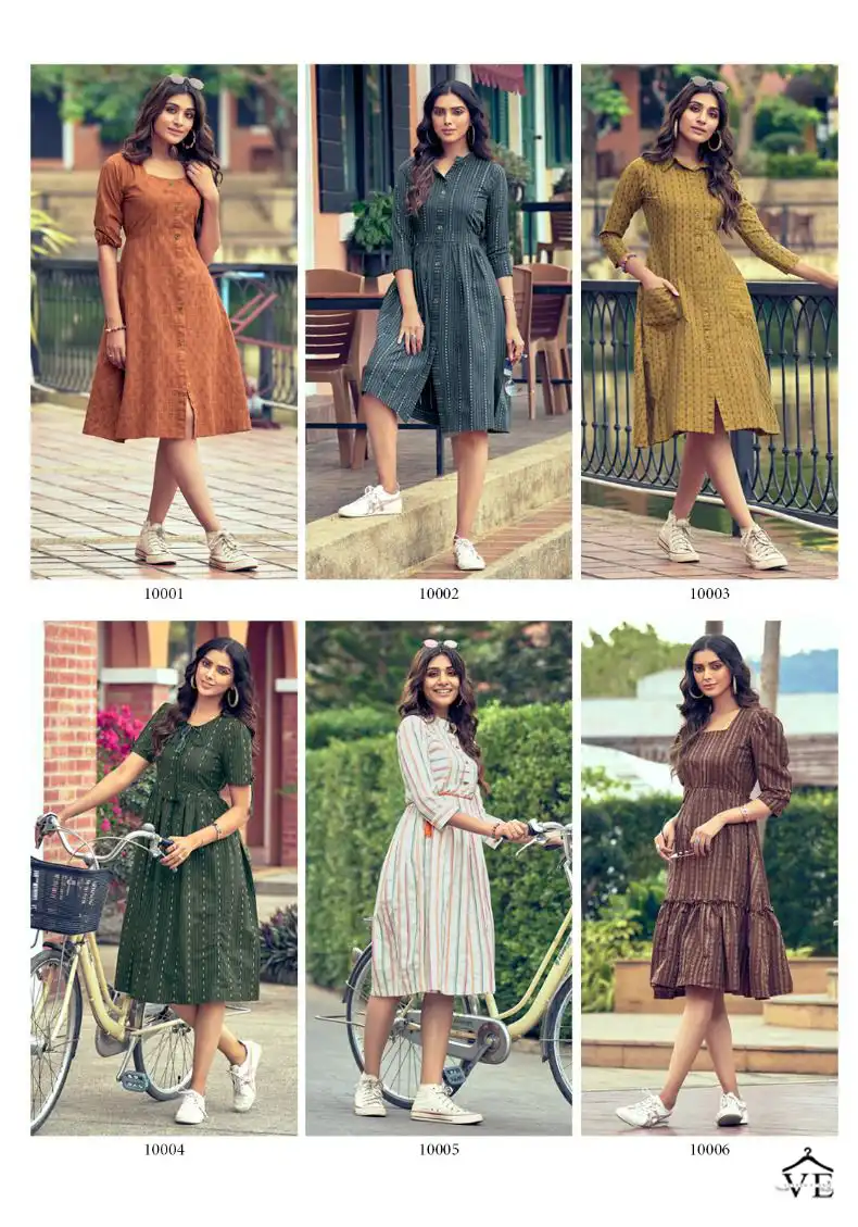 Poonam Stella Cotton Jacquard Wholesale Kurti Catalog — Wholesale Kurtis, MPA wholesale from Surat — view 7