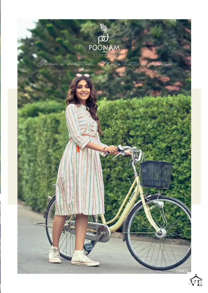 Poonam Stella Cotton Jacquard Wholesale Kurti Catalog — Wholesale Kurtis, MPA wholesale from Surat — view 3