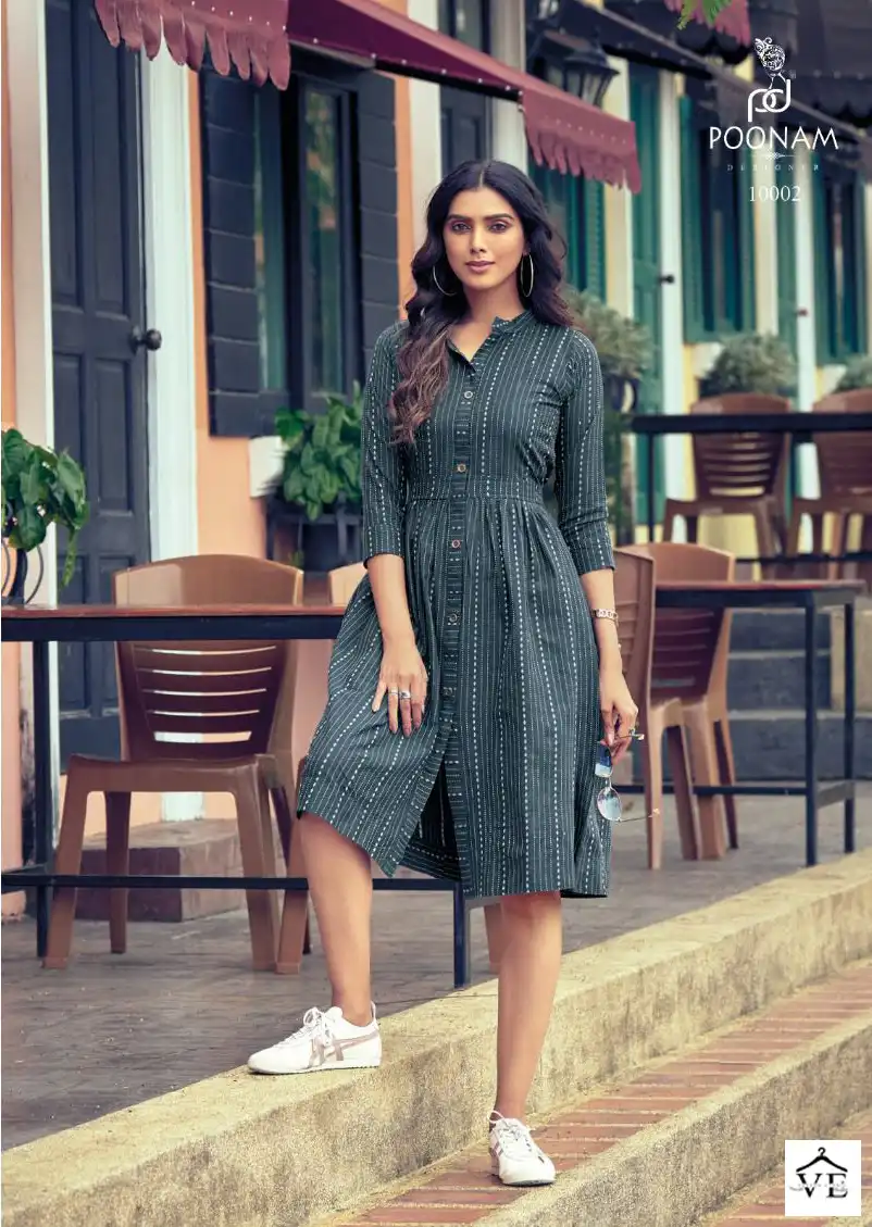 Poonam Stella Cotton Jacquard Wholesale Kurti Catalog — Wholesale Kurtis, MPA wholesale from Surat — view 6