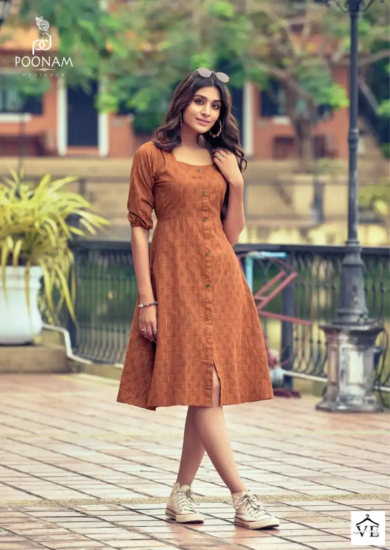 Poonam Stella Cotton Jacquard Wholesale Kurti Catalog — Wholesale Kurtis, MPA wholesale from Surat — view 2