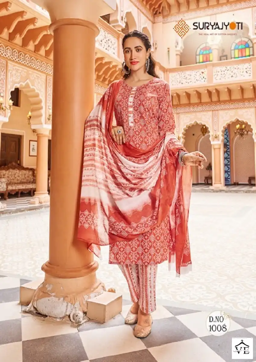 Suryajyoti Bandhani Lehariya Vol-3 Pure Cotton Wholesale Readymade Suits Catalog — Wholesale Salwar Suits, MPA wholesale from Surat - Gallery Image 6