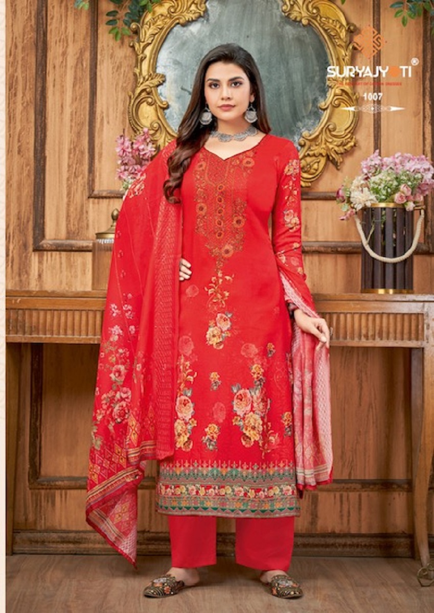 Suryajyoti Pihu Vol 1 Cotton Wholesale Salwar Suit Catalog — Wholesale Salwar Suits, MPA wholesale from Surat - Gallery Image 7