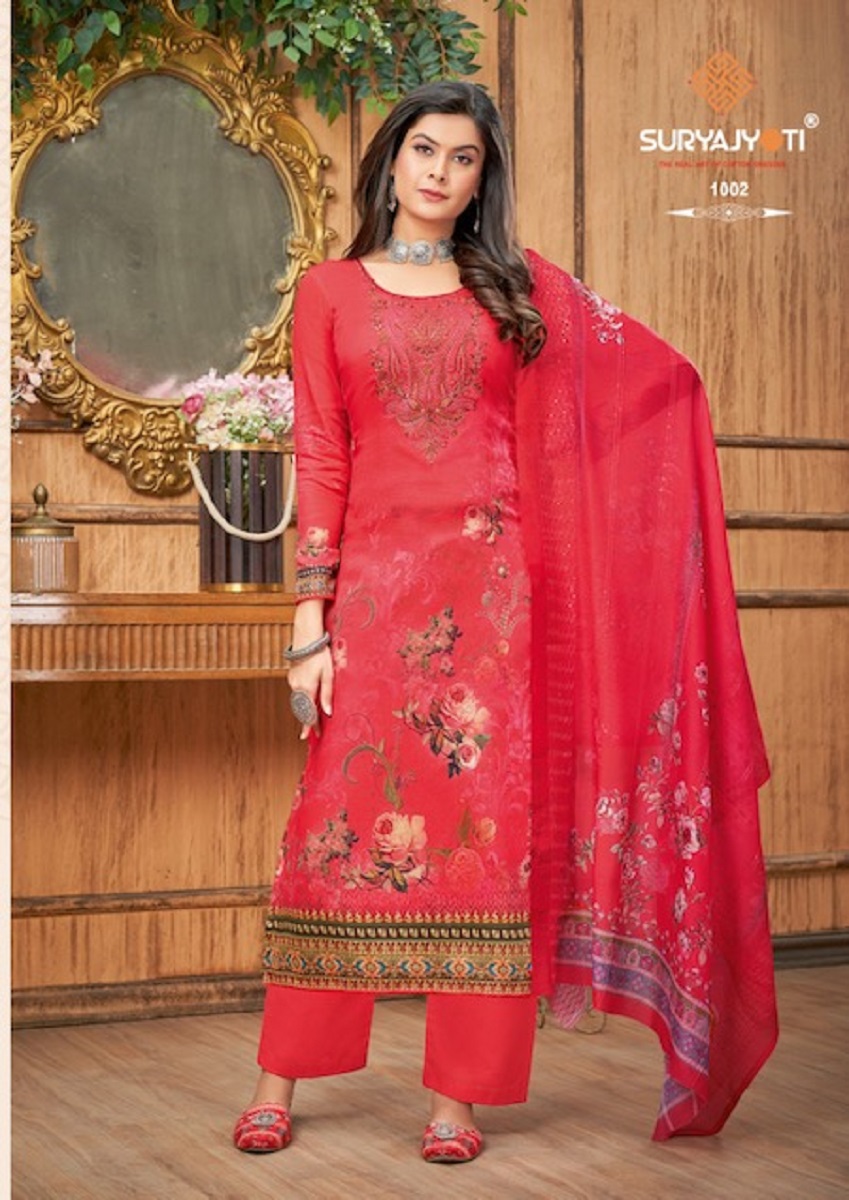 Suryajyoti Pihu Vol 1 Cotton Wholesale Salwar Suit Catalog — Wholesale Salwar Suits, MPA wholesale from Surat - Gallery Image 2