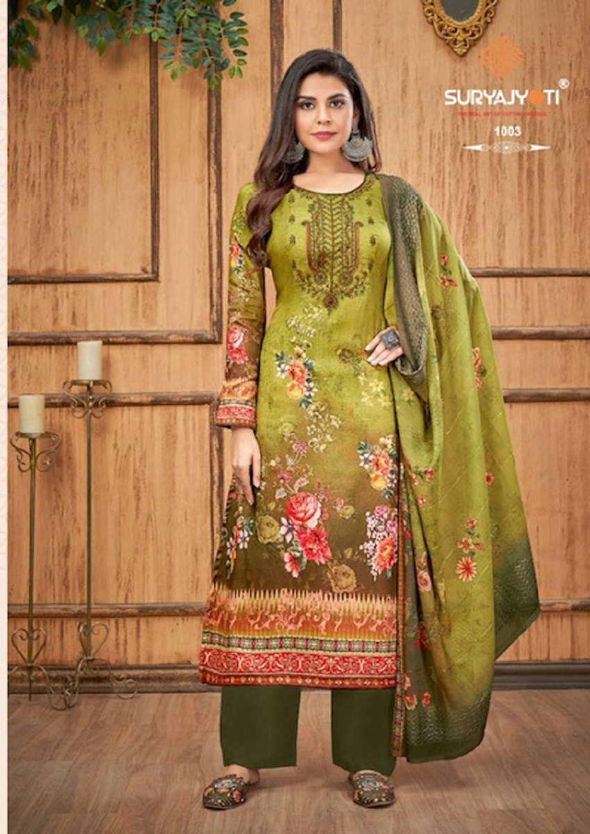 Suryajyoti Pihu Vol 1 Cotton Wholesale Salwar Suit Catalog — Wholesale Salwar Suits, MPA wholesale from Surat - Gallery Image 3