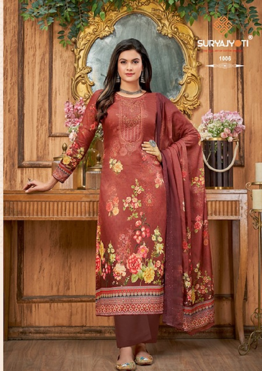Suryajyoti Pihu Vol 1 Cotton Wholesale Salwar Suit Catalog — Wholesale Salwar Suits, MPA wholesale from Surat - Gallery Image 6