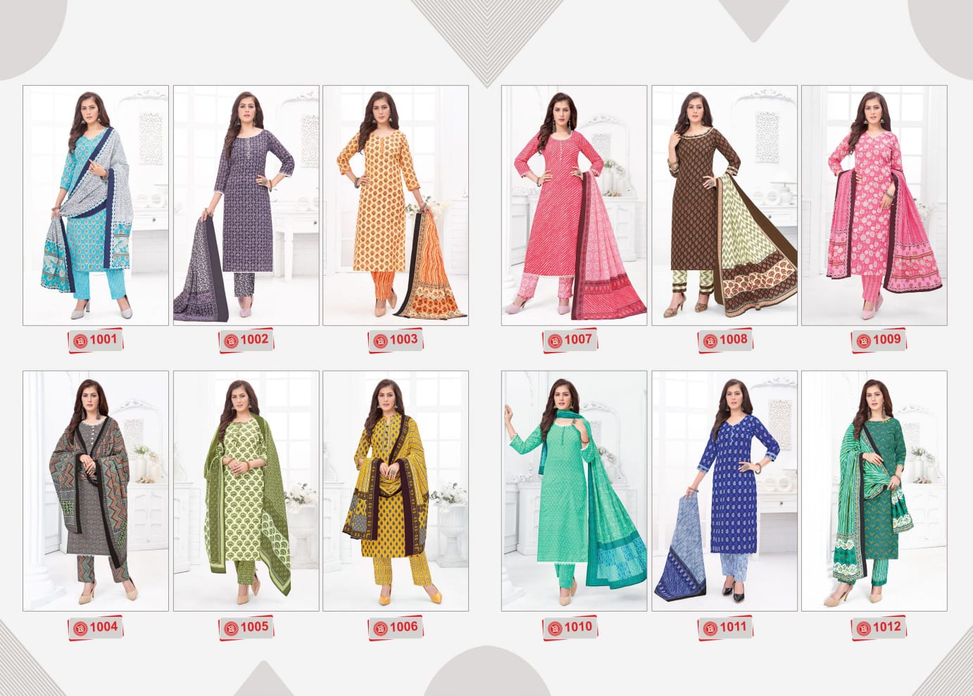Vardan Ethnic Tulip Vol 1 Cotton Wholesale Salwar Suit Catalog — Wholesale Salwar Suits, MPA wholesale from Surat — view 12