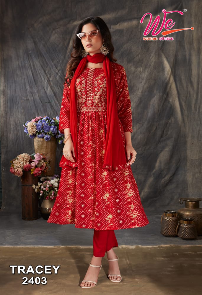 We Tracey Rayon Wholesale Readymade Salwar Suit Catalog — Wholesale Salwar Suits, MPA wholesale from Surat - Gallery Image 3