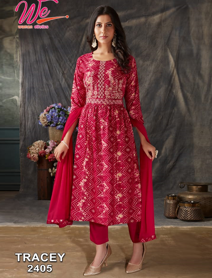 We Tracey Rayon Wholesale Readymade Salwar Suit Catalog — Wholesale Salwar Suits, MPA wholesale from Surat — view 1