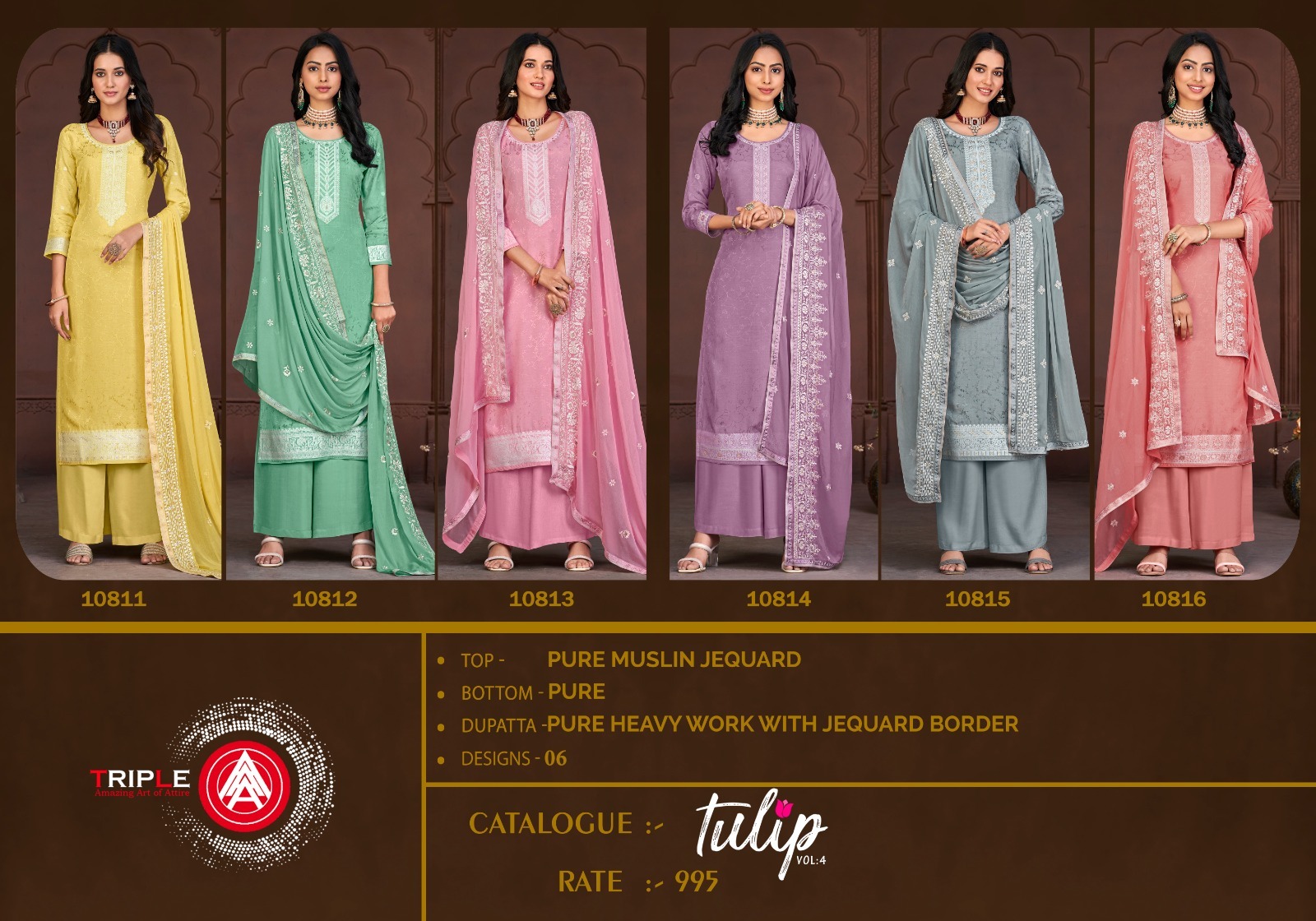 Kalarang Tulip Vol 4 Muslin Wholesale Designer Salwar Suit Catalog — Wholesale Salwar Suits, MPA wholesale from Surat — view 7