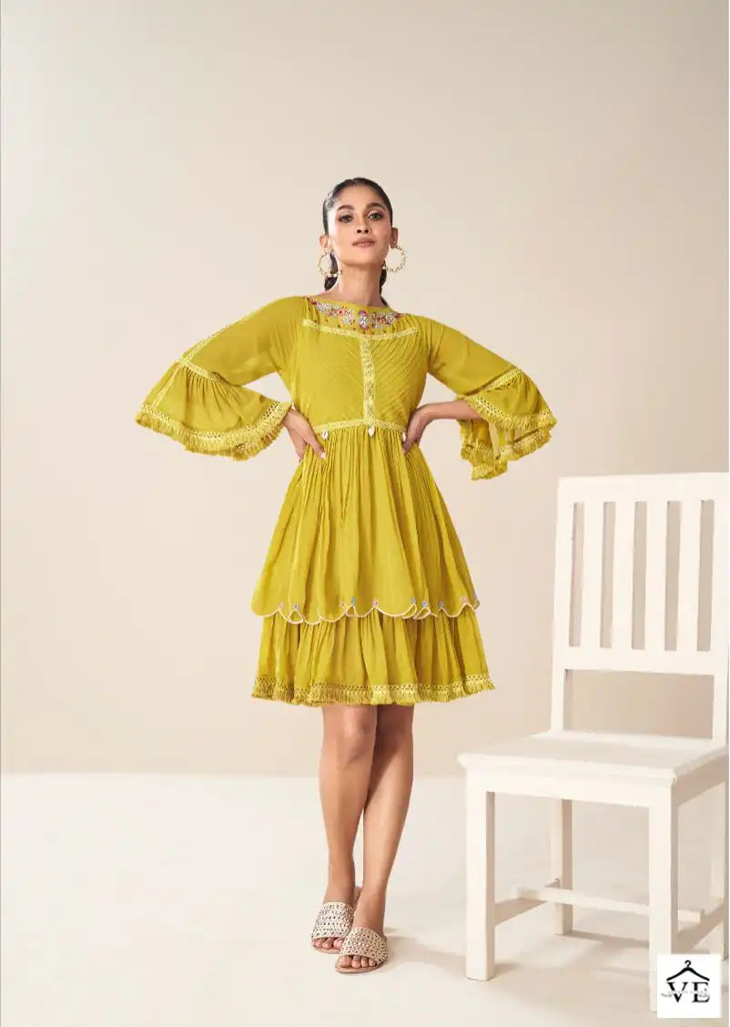Vamika Nx Tunic Vol 2 Heavy Faux Georgette Wholesale Fancy Tunics Catalog — Wholesale Kurtis, MPA wholesale from Surat - Gallery Image 3