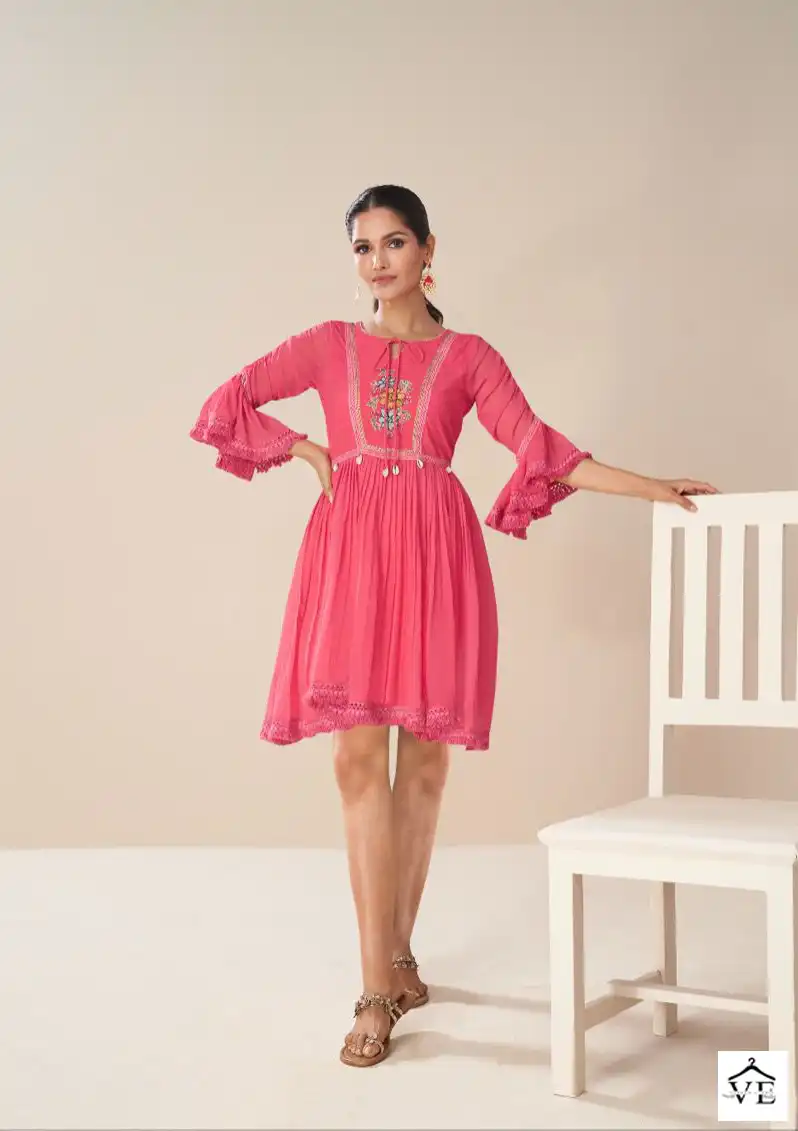 Vamika Nx Tunic Vol 2 Heavy Faux Georgette Wholesale Fancy Tunics Catalog — Wholesale Kurtis, MPA wholesale from Surat - Gallery Image 6