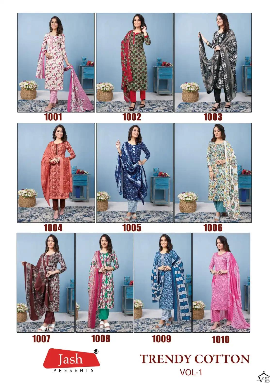 Jash Trendy Cotton Vol 1 Pure Cotton Wholesale Readymade Suits Catalog — Wholesale Salwar Suits, MPA wholesale from Surat — view 11