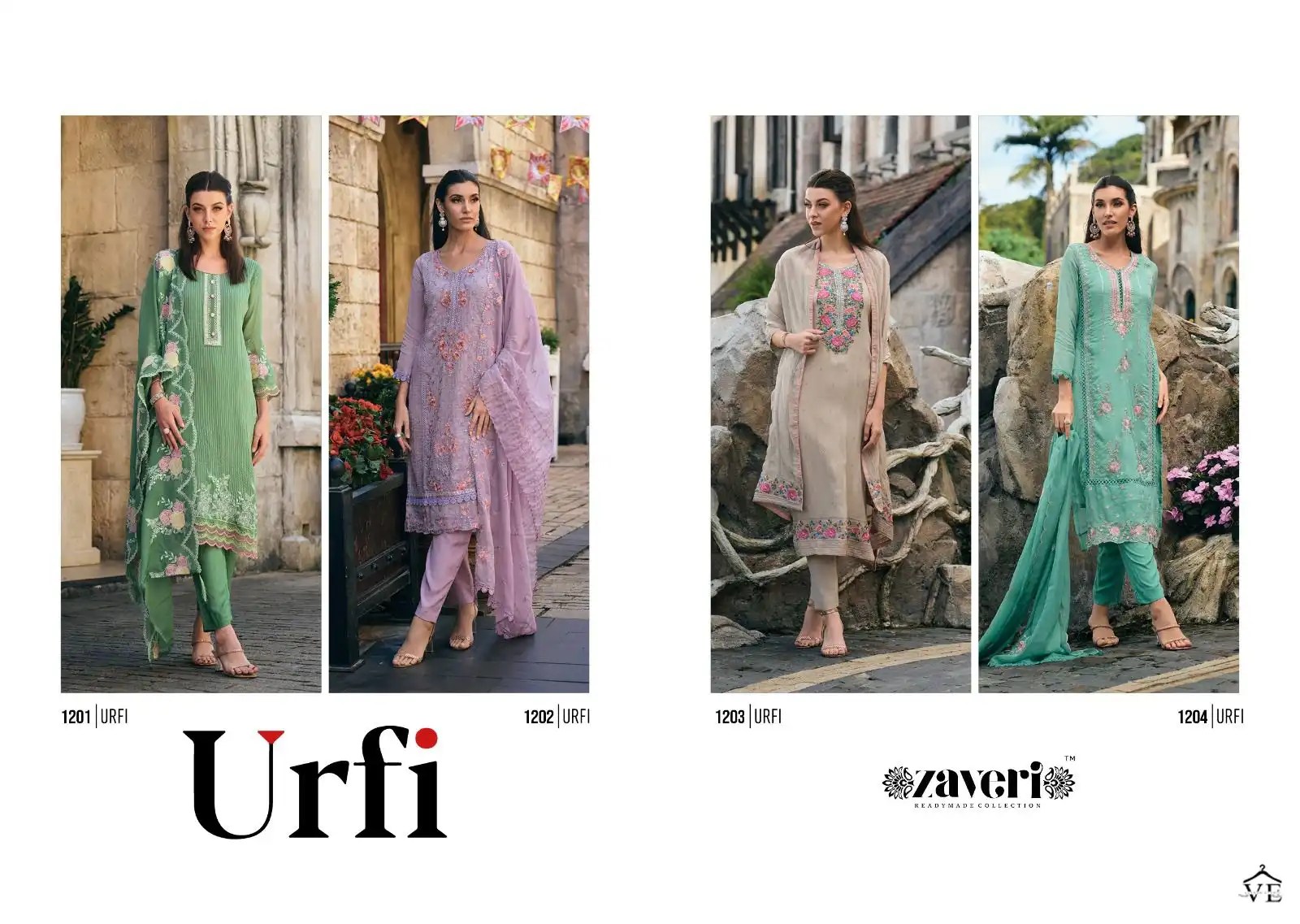 Zaveri Urfi Heavy Soft Organza Wholesale Readymade Suits Catalog — Wholesale Salwar Suits, MPA wholesale from Surat — view 5