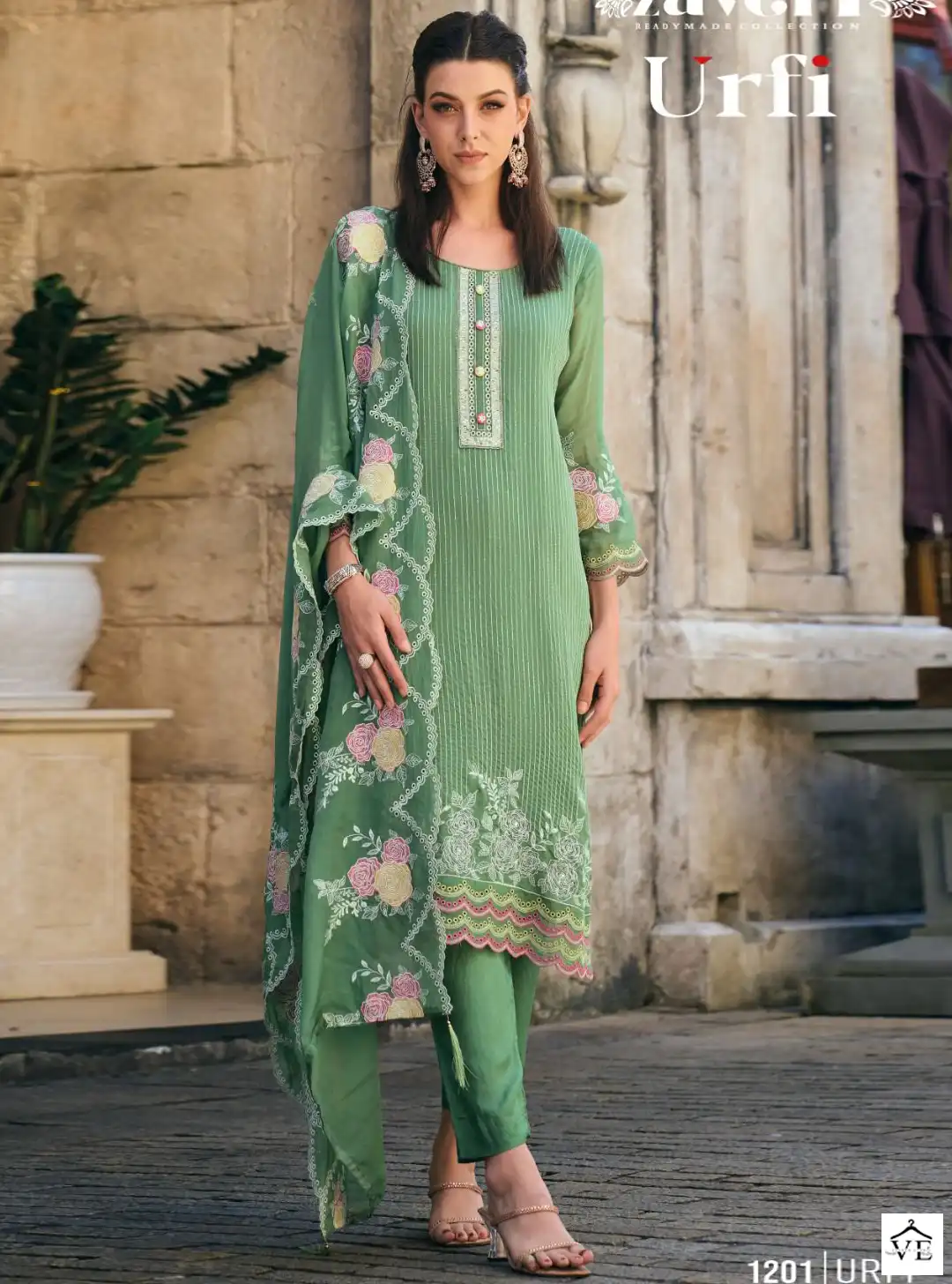 Zaveri Urfi Heavy Soft Organza Wholesale Readymade Suits Catalog — Wholesale Salwar Suits, MPA wholesale from Surat — view 1