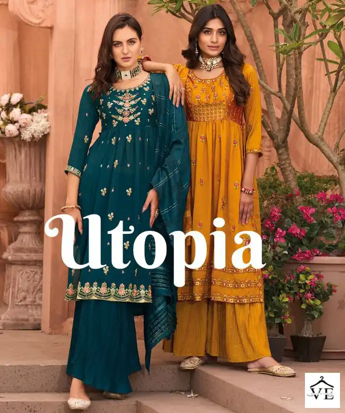 Poonam Designer Utopia Pure Vichitra Wholesale Designer Readymade Salwar Suit Catalog — Wholesale Salwar Suits, MPA wholesale from Surat — view 1