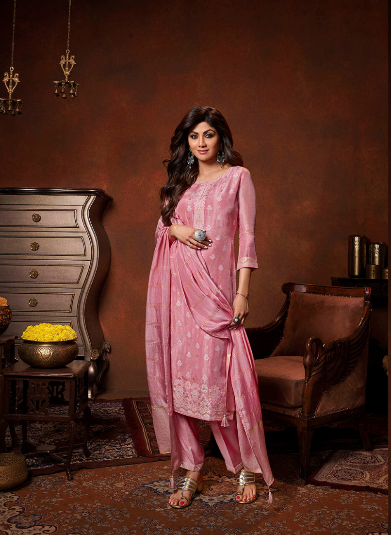 Vardan Ethnic Vatsam Shilpa Vol 3 Pure Viscose Dola Jacquard Wholesale Readymade Salwar Suit Catalog — Wholesale Salwar Suits, MPA wholesale from Surat - Gallery Image 2