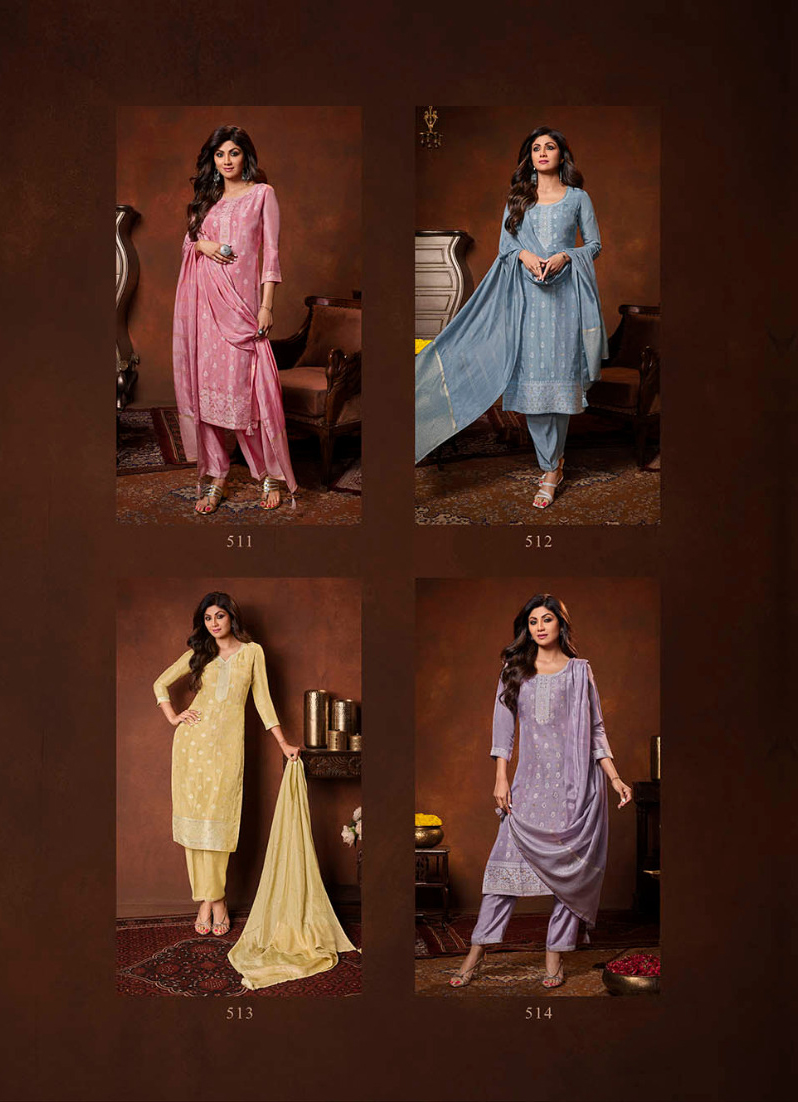Vardan Ethnic Vatsam Shilpa Vol 3 Pure Viscose Dola Jacquard Wholesale Readymade Salwar Suit Catalog — Wholesale Salwar Suits, MPA wholesale from Surat — view 6