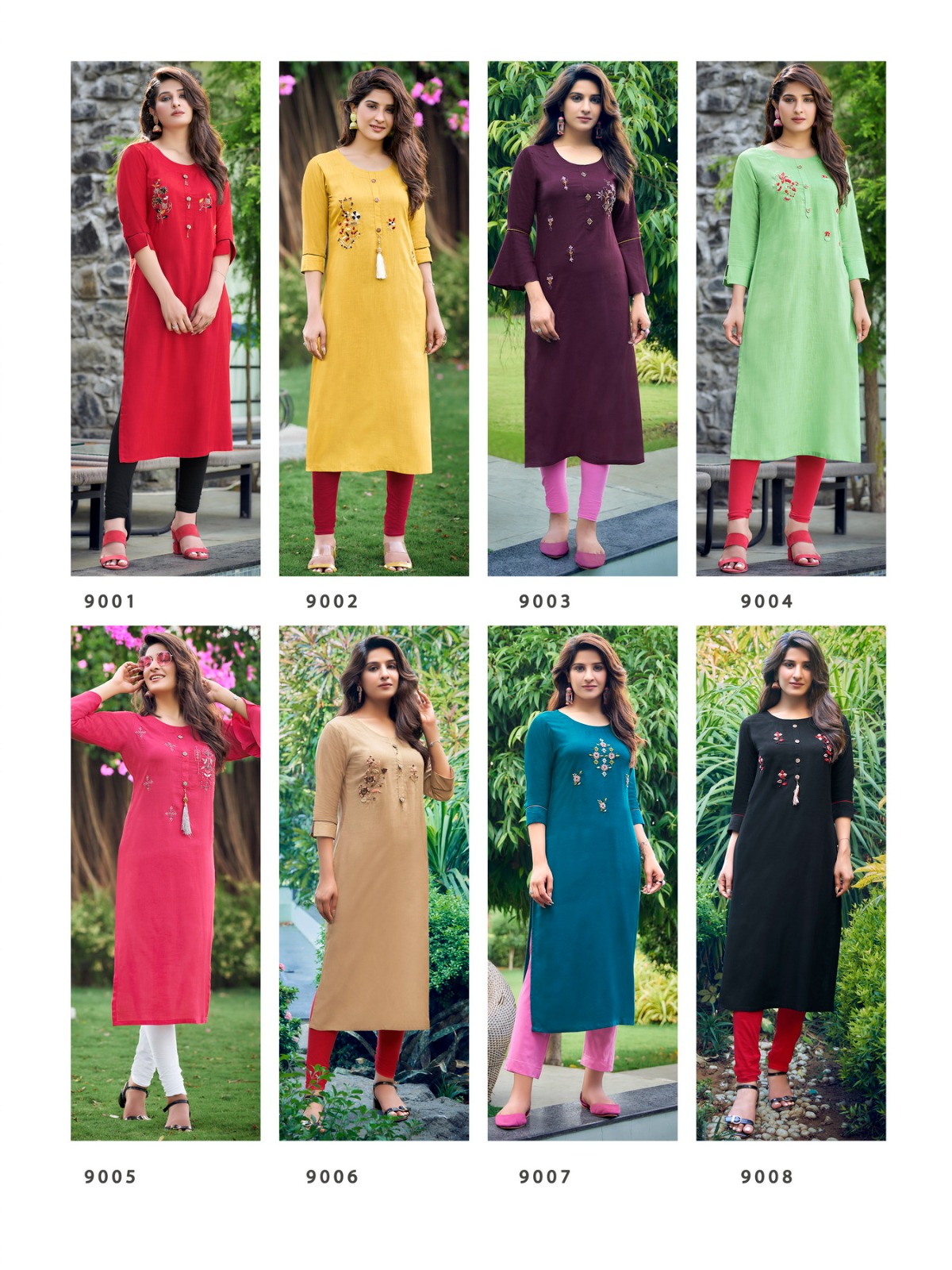 Parra Studio Vastram Vol 9 Rayon Wholesale Designer Kurtis Catalog — Wholesale Kurtis, MPA wholesale from Surat — view 9