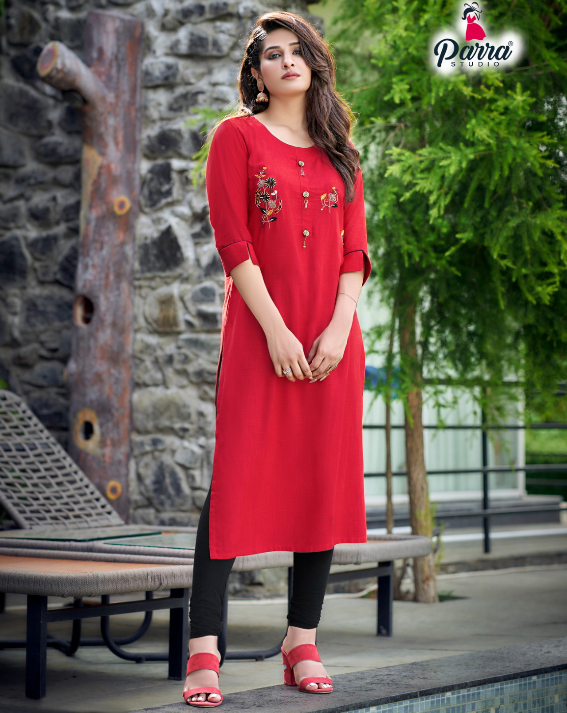 Parra Studio Vastram Vol 9 Rayon Wholesale Designer Kurtis Catalog — Wholesale Kurtis, MPA wholesale from Surat — view 1