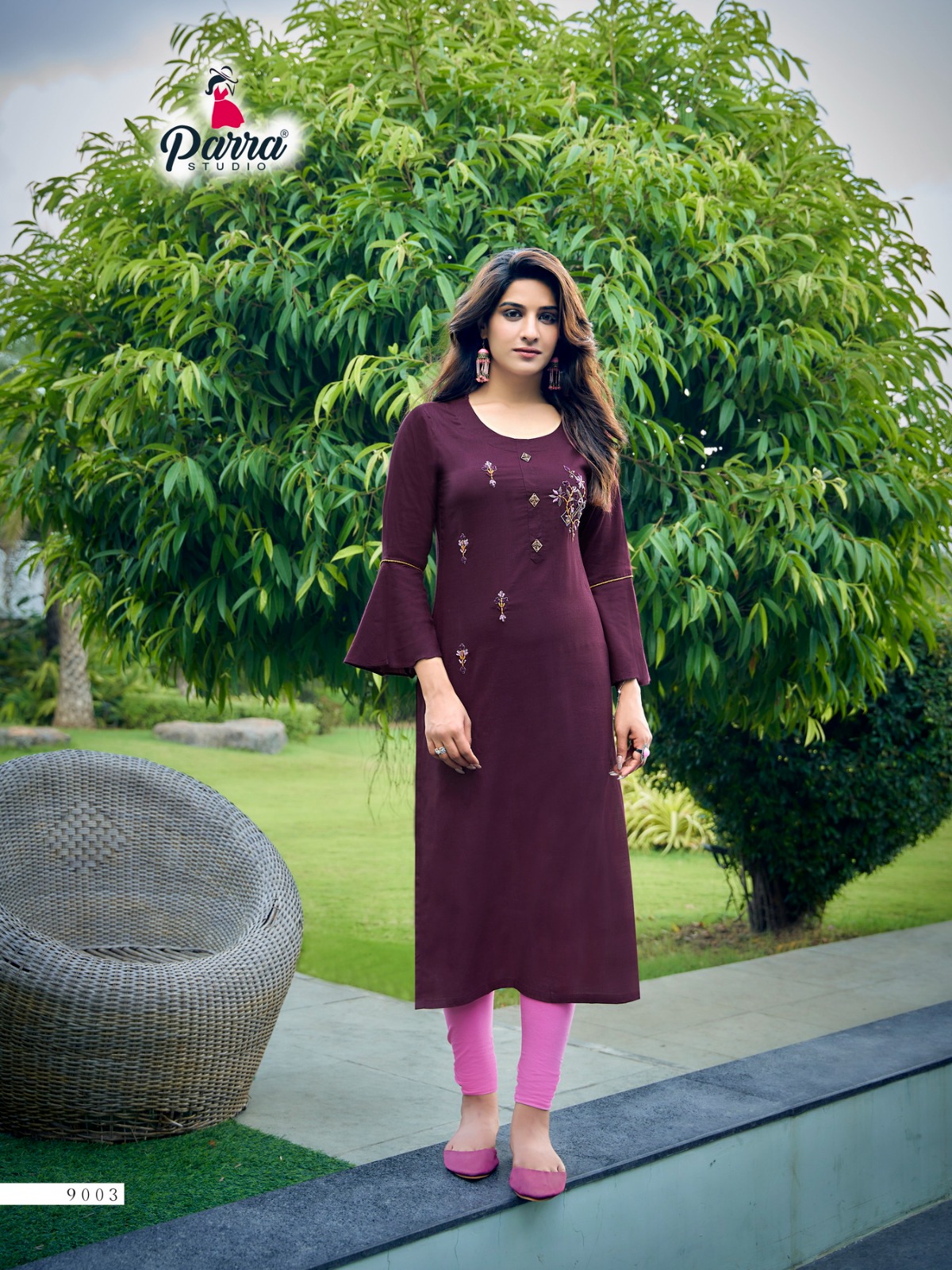Parra Studio Vastram Vol 9 Rayon Wholesale Designer Kurtis Catalog — Wholesale Kurtis, MPA wholesale from Surat - Gallery Image 3