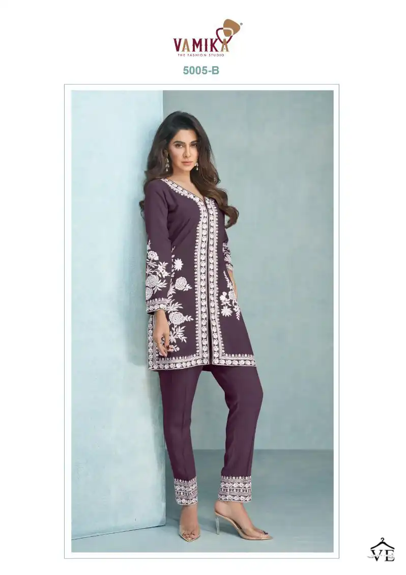 Vamika Veera Gold Heavy Rayon Wholesale Co-Ord Set Catalog — Wholesale Kurtis, MPA wholesale from Surat — view 2